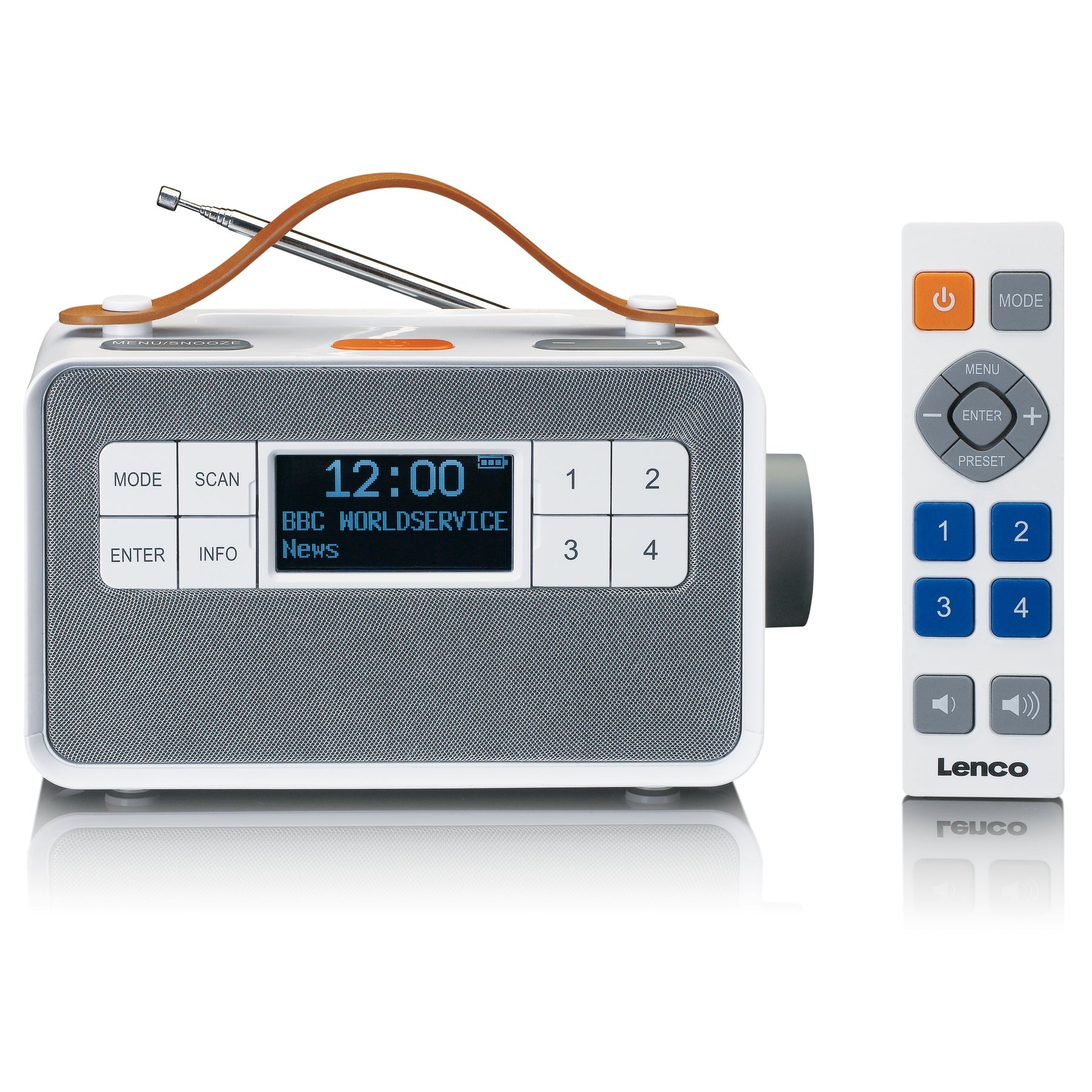 LENCO PDR-046GY - Eco white/bamboo met DAB+ 5.0, Bluetooth® radio