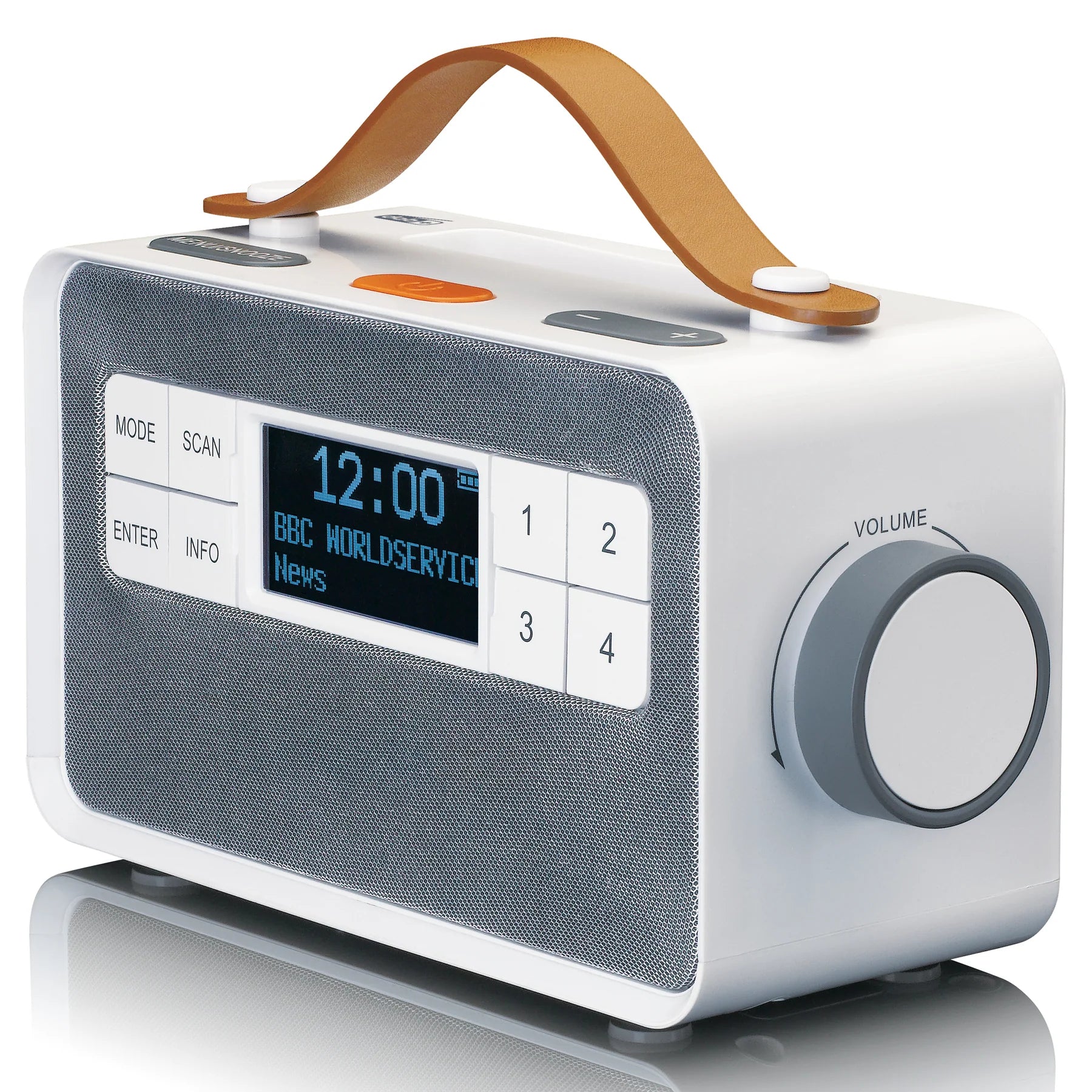 LENCO PDR-046GY - Eco DAB+ radio met Bluetooth® 5.0, white/bamboo | Digitalradios (DAB+)