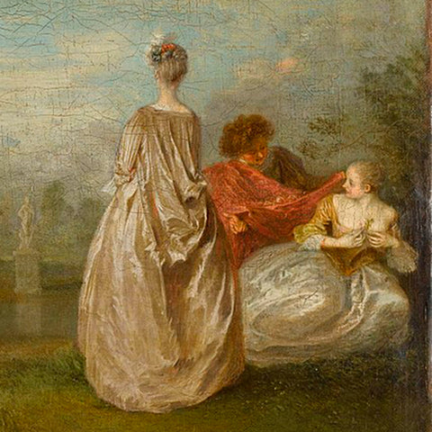 The Two Cousins, by Antoine Watteau (1716)