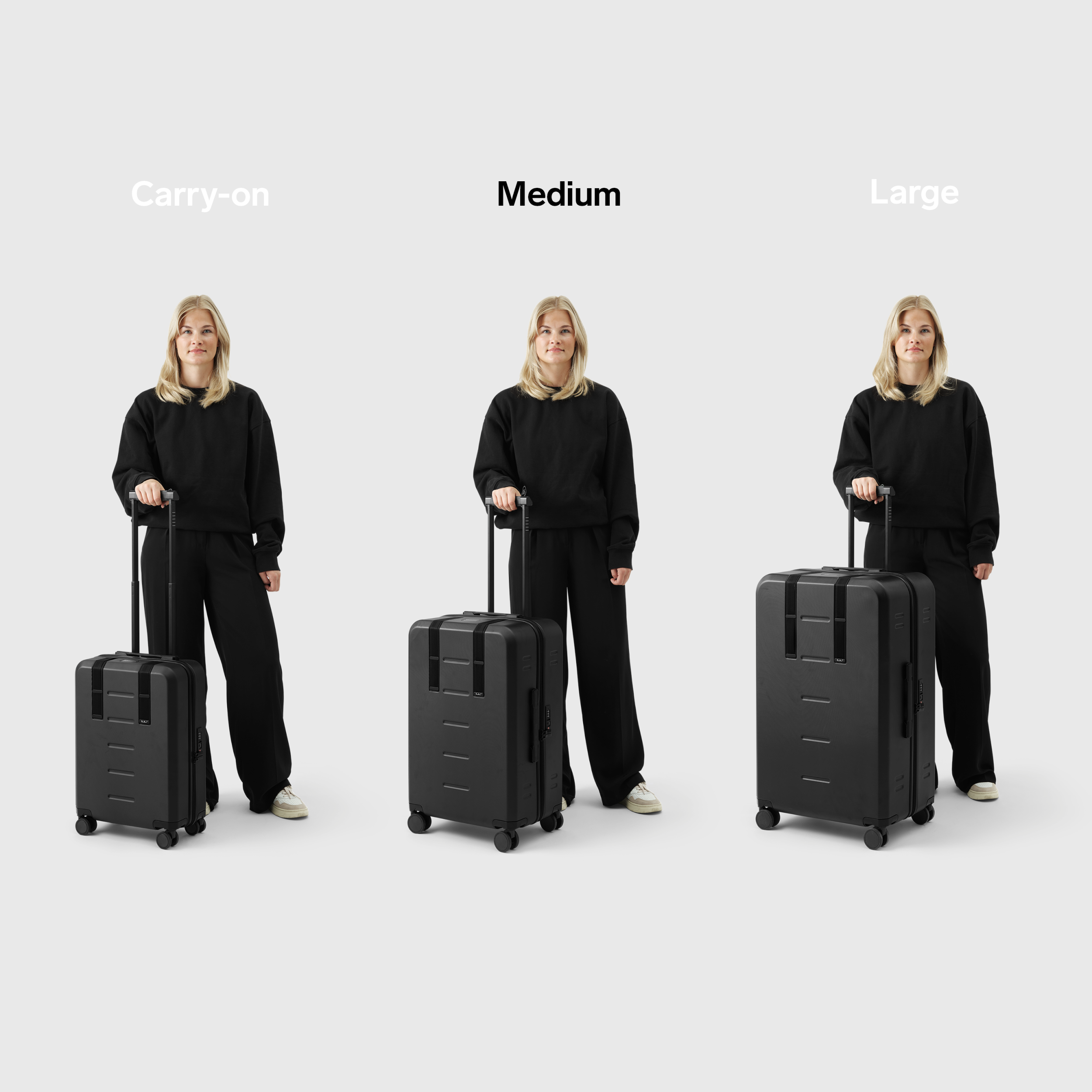 Ramverk Check-in Luggage Medium Black Out