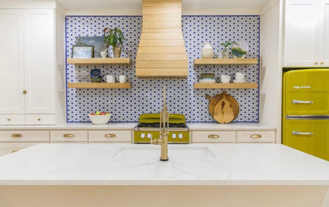 Kitchen backsplash zellige tile design 