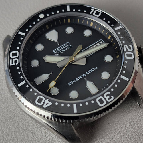 Bezel Insert SKX007 Ceramic C3 (VINTAGE style) / Sloped / Black –   - SEIKO MOD, Mod Parts