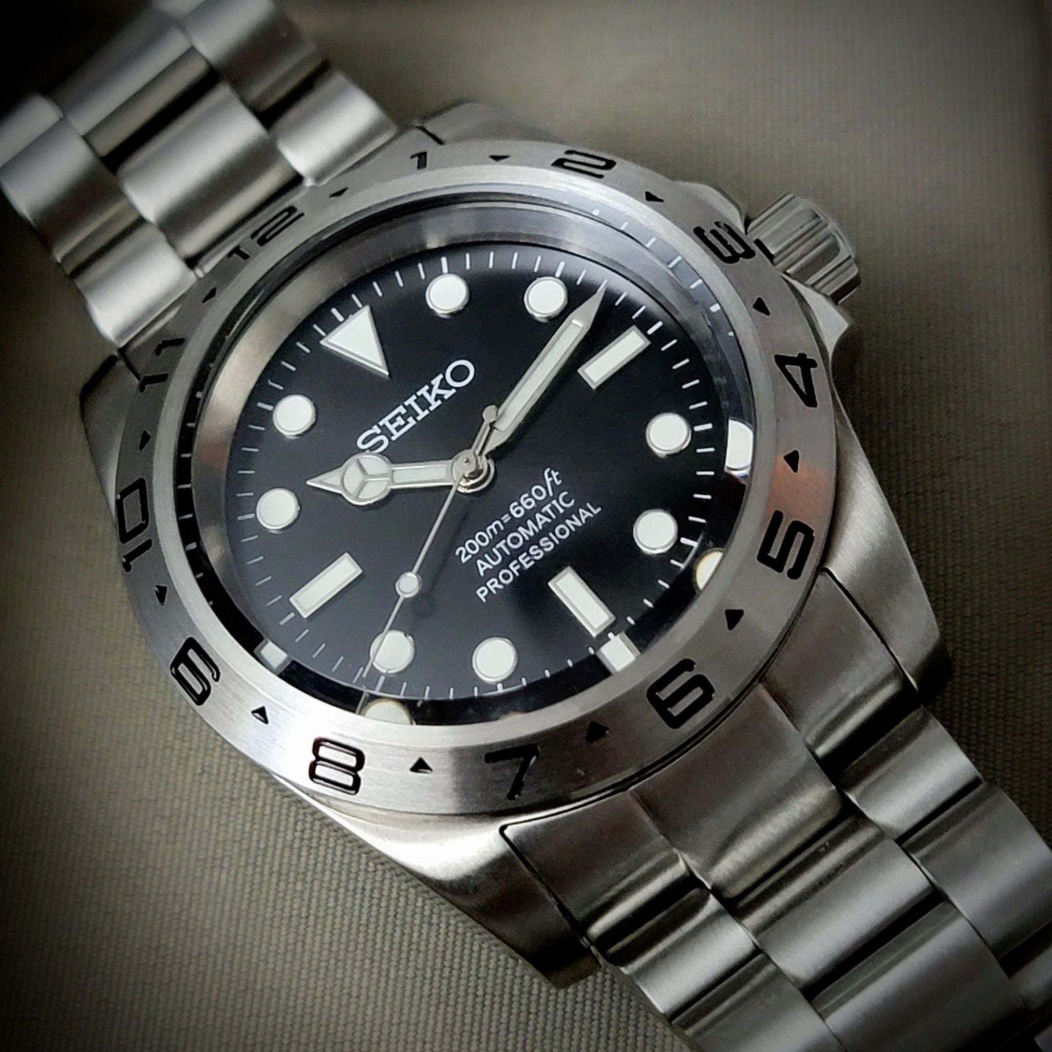 Bezel SKX007 12HR SLIM / Brushed –  - SEIKO MOD, Mod Parts