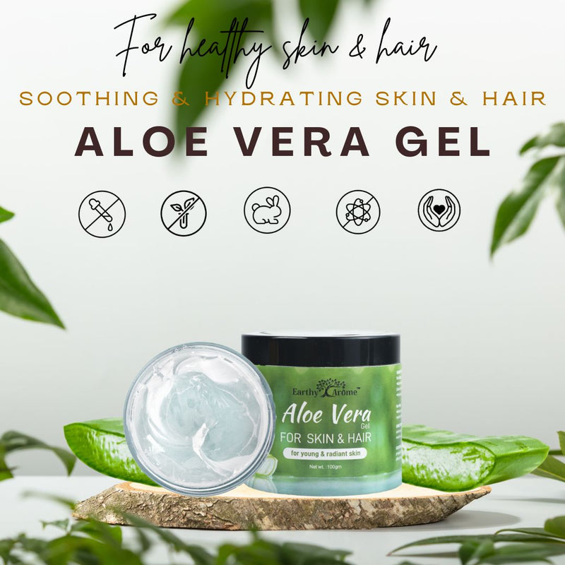 deze Manie Haas Earthyarome 99.8% pure ALOE VERA GEL - Soothing & Hydrating Skin & Hai –  100% Natural and Pure Skincare and Hair care