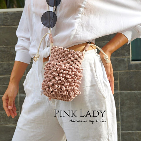 Pink Lady Bag  -  Macrame Bag - Macrame by Nicha - Thailand - Online Shop กระเป๋ามาคราเม่ - Zoom in - number 1