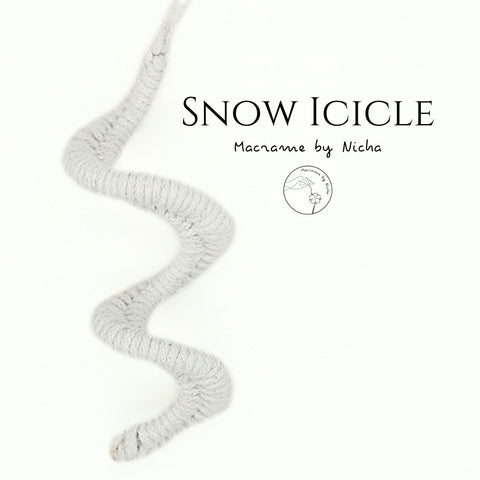 SNOW ICICLE - หิมะแข็ง - ของตกแต่งคริสต์มาส - Christmas Ornaments Thailand - Macrame by Nicha - Online shop