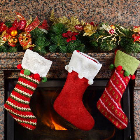 Santa'Sock - ถุงเท้าคริสต์มาส - Christmas stocks- ตกแต่งต้นคริสต์มาส - Macrame by Nicha - Christmas decoration