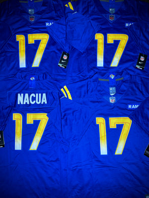 MENS LOS ANGELES RAMS PUCCA NACUA #17 BLUE JERSEY - PHRESHC0 - Los Angeles Rams Jersey Men