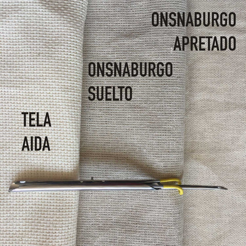 tela aguja metálica