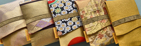 Tarot pouches in vintage Japanese obi kimono silk