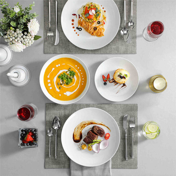 MALACASA Amelia 18 Piece Porcelain Dinnerware Set