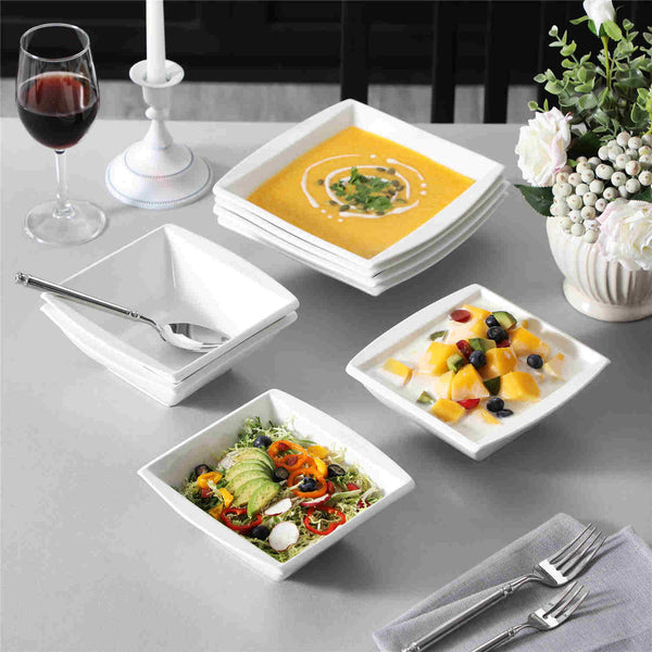 MALACASA Blance 16 Piece Porcelain Dinnerware Set