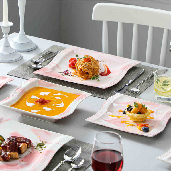 MALACASA Flora 30 Piece Porcelain Dinnerware Set