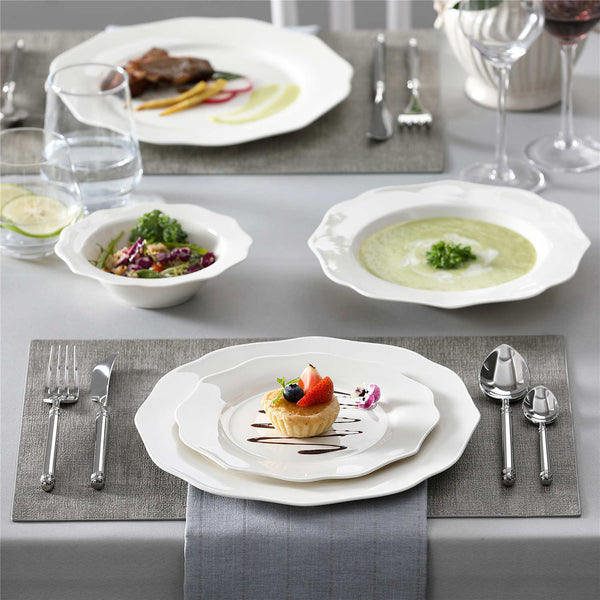 MALACASA Lotus 16 Piece Bone China Dinnerware Set