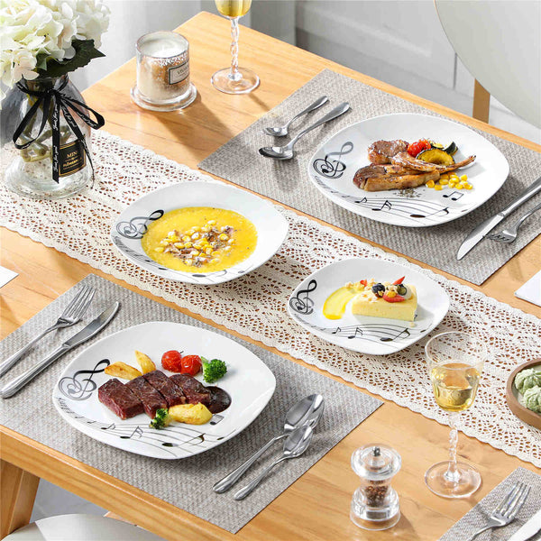 MALACASA Melody 18 Piece Porcelain Dinnerware Set