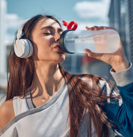 Woman Staying Hydrated