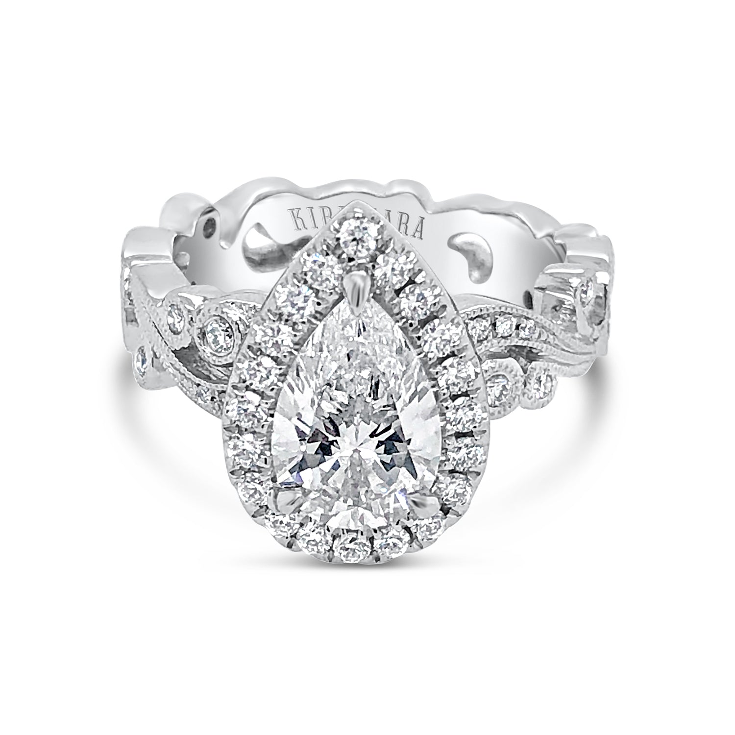 Swirl Design Diamond Ring Guard - McKenzie & Smiley Jewelers