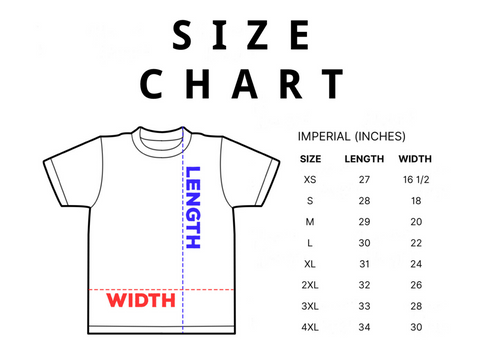 Sizing Chart for Viva Bliss Gifts