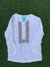Load image into Gallery viewer, Monsoon luxury white and brown shirt size 4-5years
