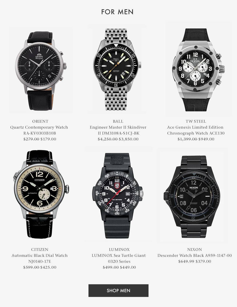 Shop Black Dial Watches For Men