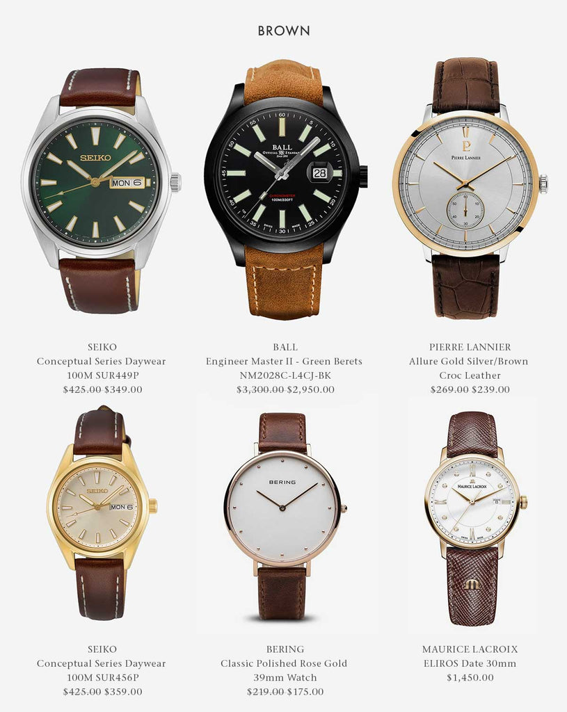 Shop Brown Leather Band Watches