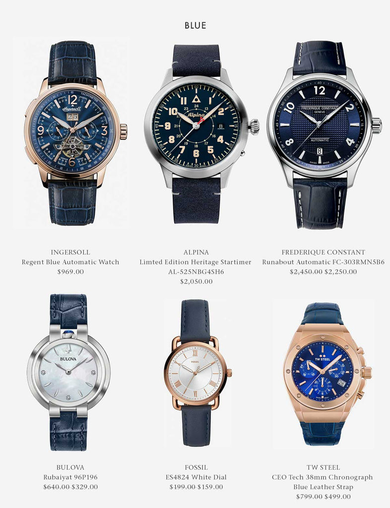 Shop Blue Leather Band Watches