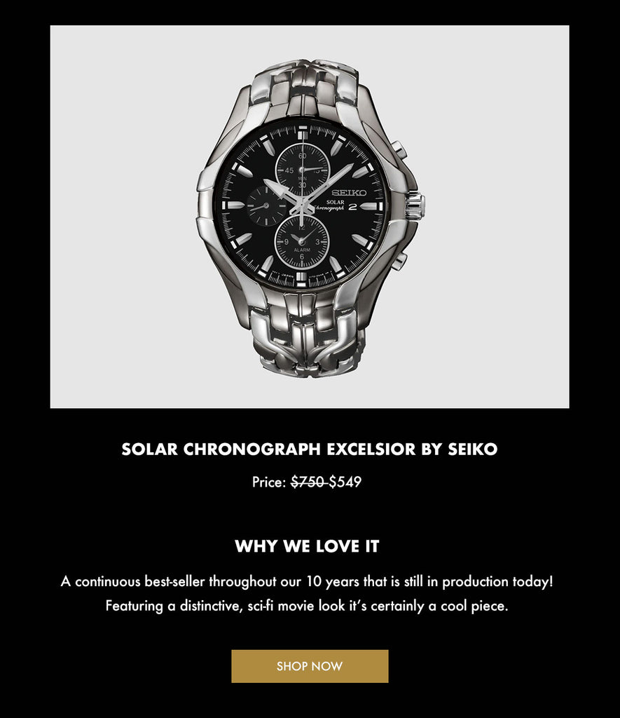 SOLAR CHRONOGRAPH EXCELSIOR by SEIKO