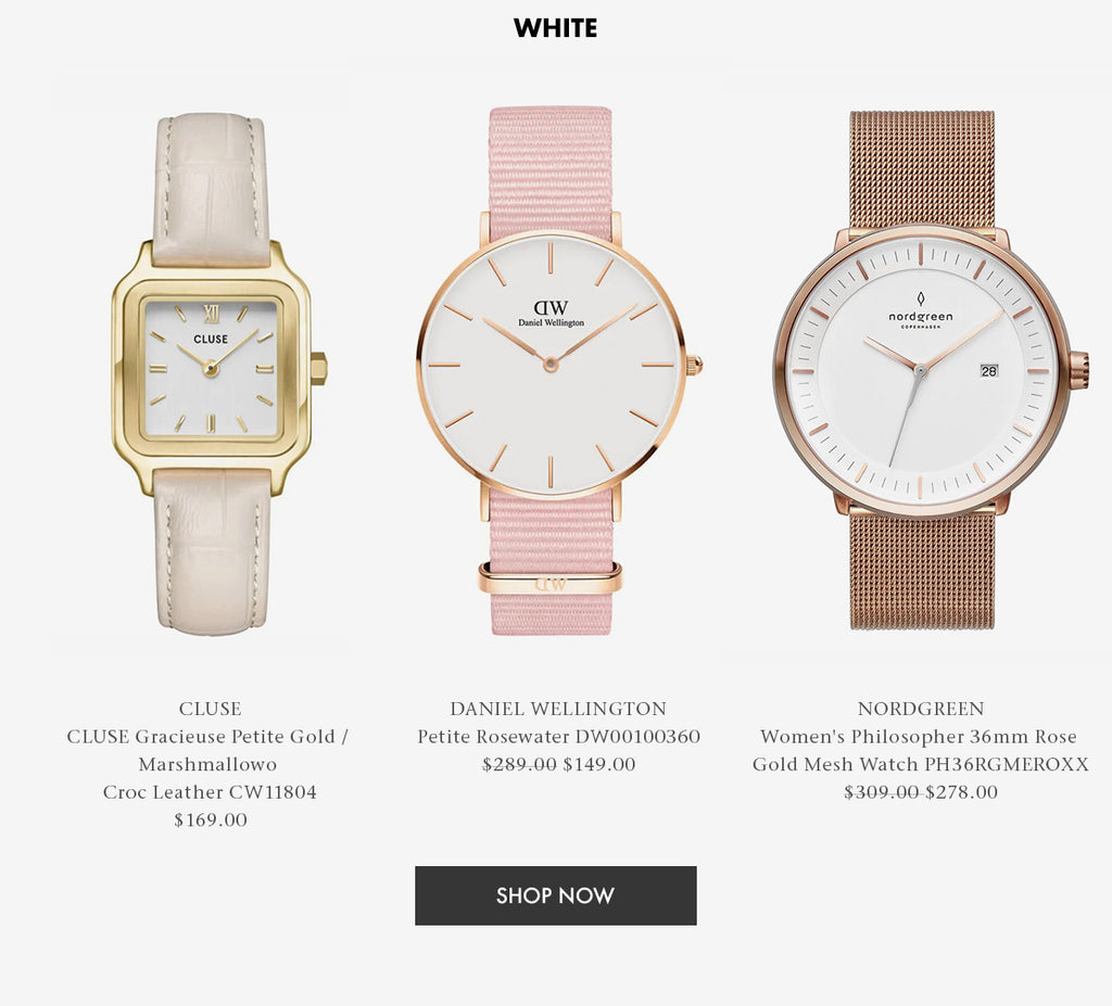 Shop White Dial Watches
