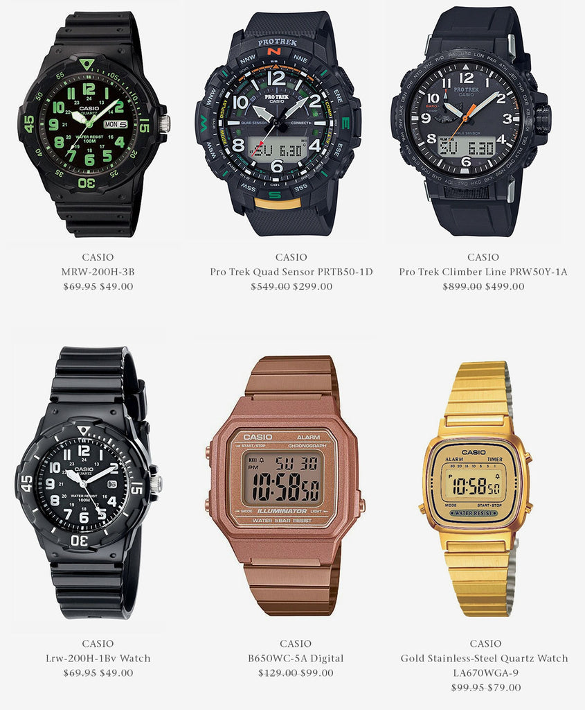 Explore our range of men's and women's watches from Casio