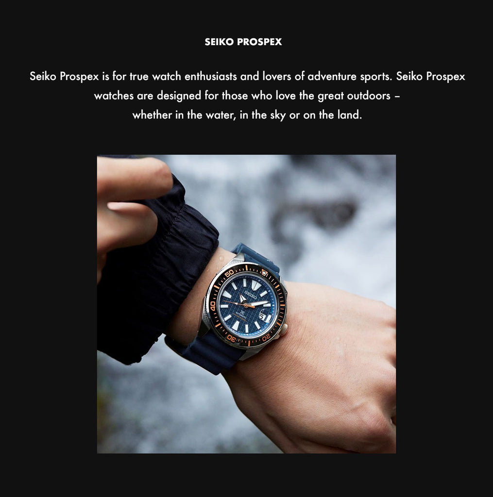 Seiko Prospex - designs for those who love the great outdoors.