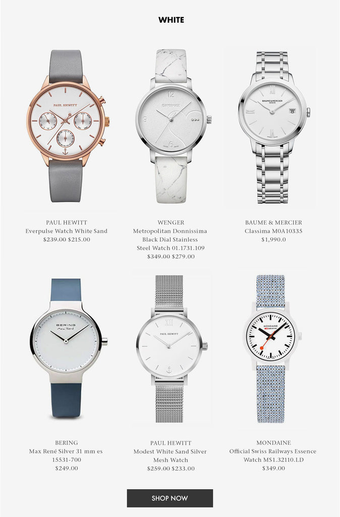 Shop White Dial Watches 