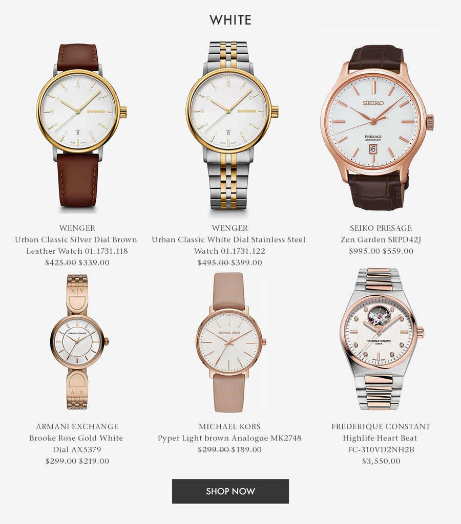 Shop New Arrivals - White Dial Watches 