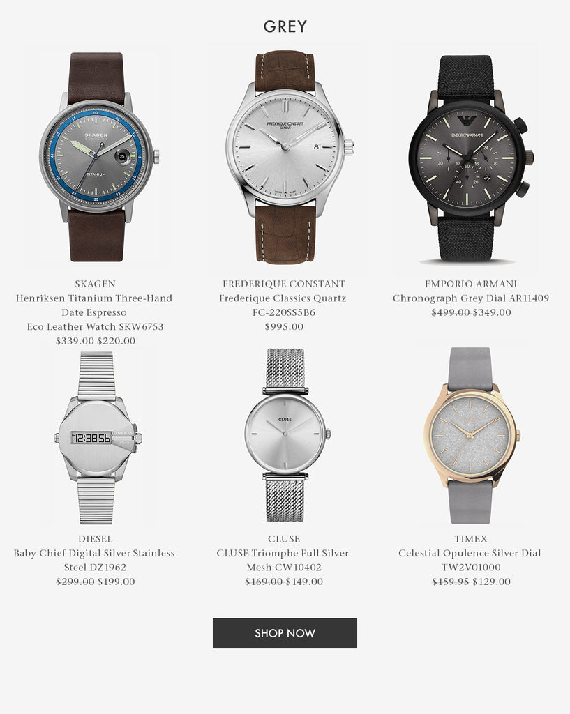 Shop New Arrivals - Grey Dial Watches