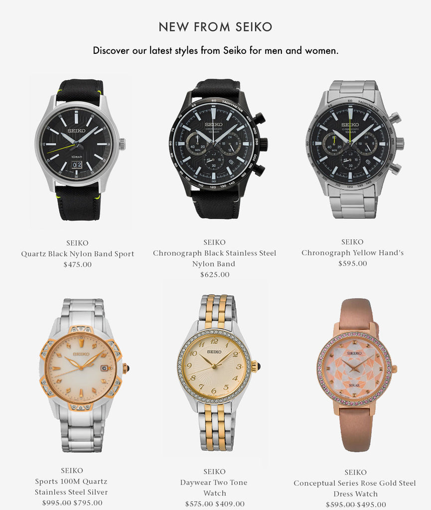 The Latest from Seiko – Watch Direct Australia