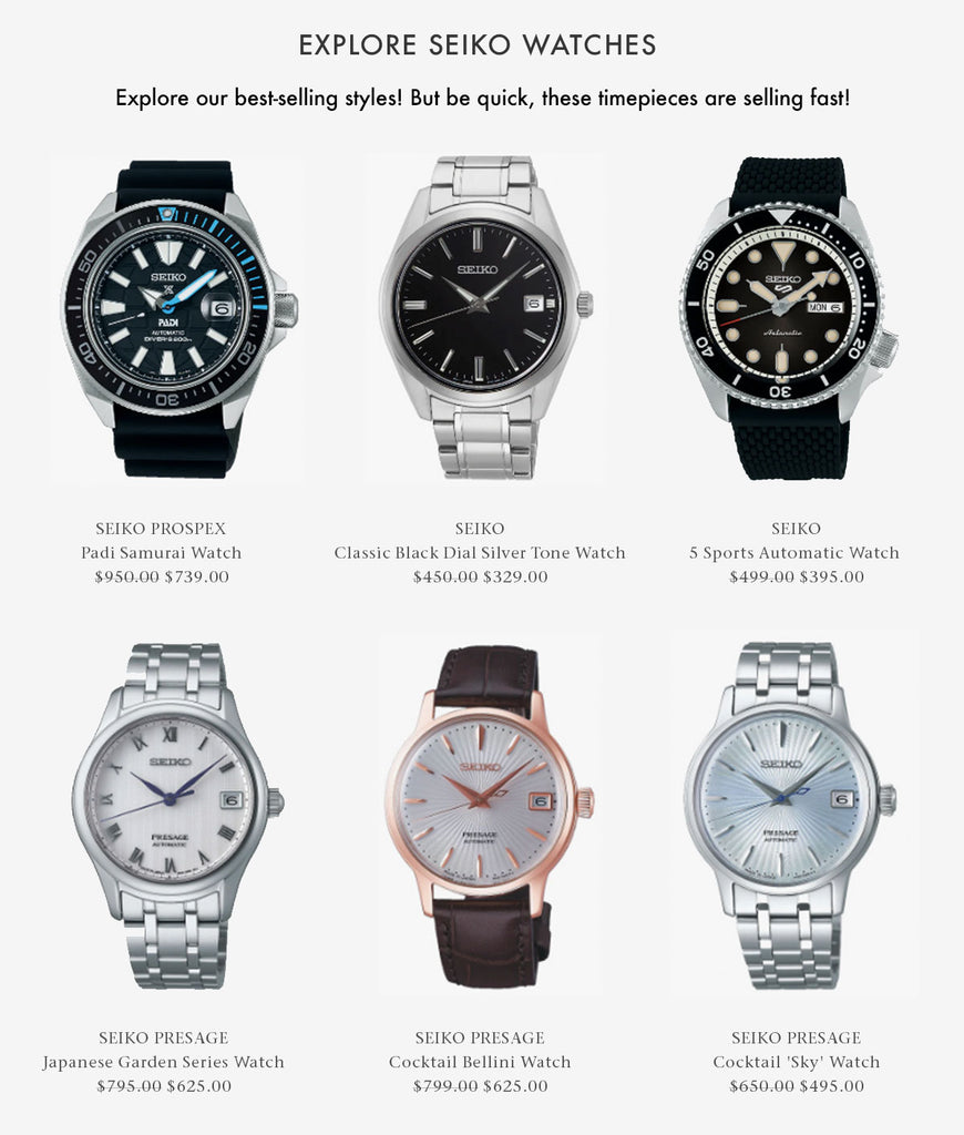 Shop Seiko Best Sellers