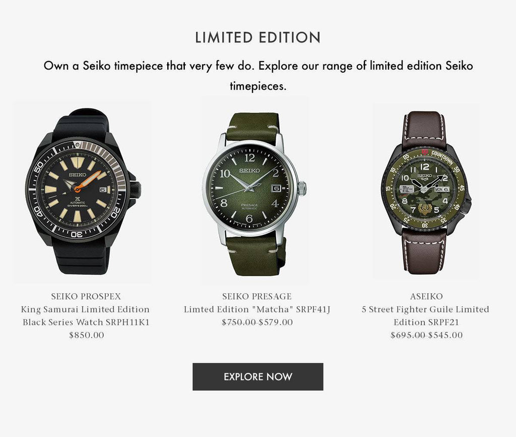 Shop Seiko Limited Edition Watches