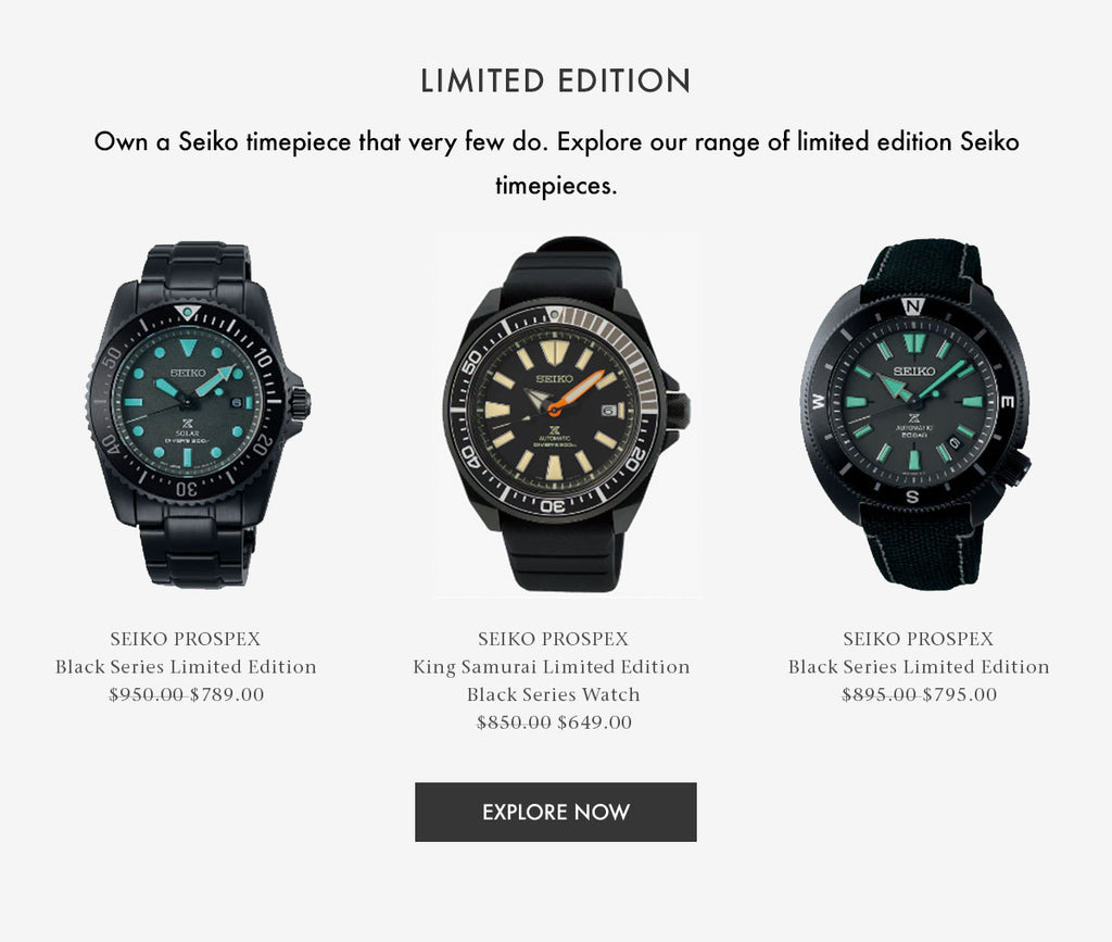 Shop Seiko Limited Edition Watches