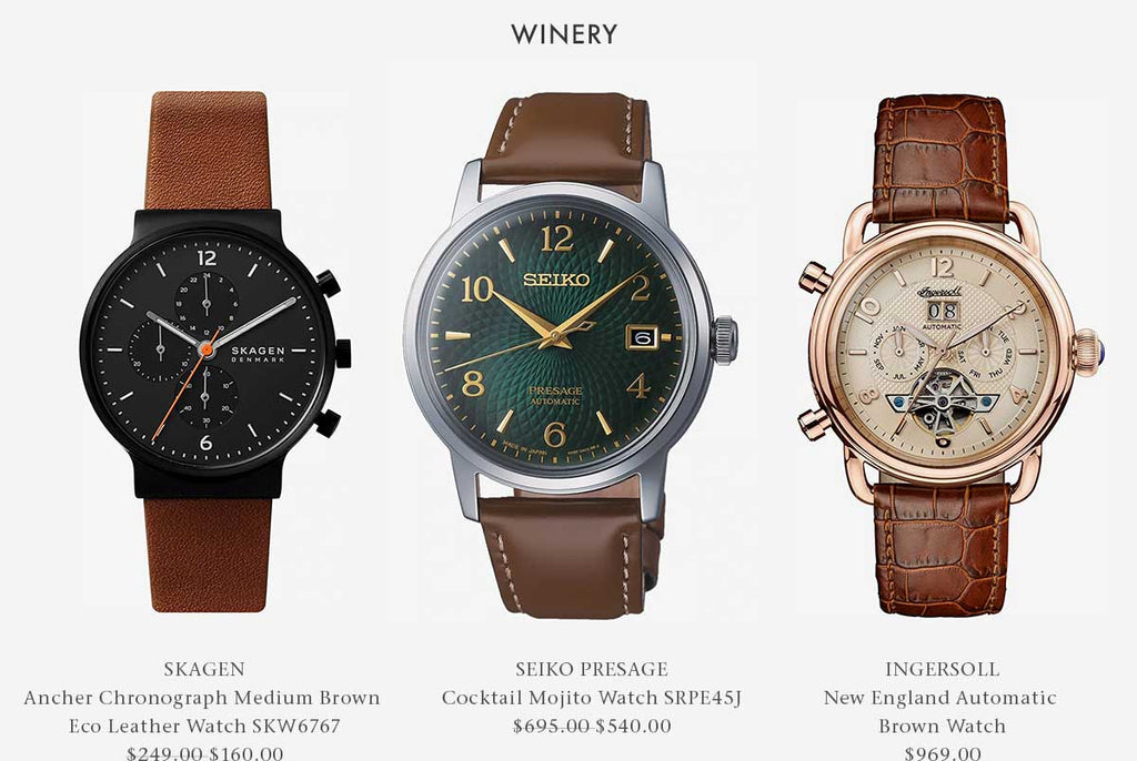 Watches for Winery - Shop Men