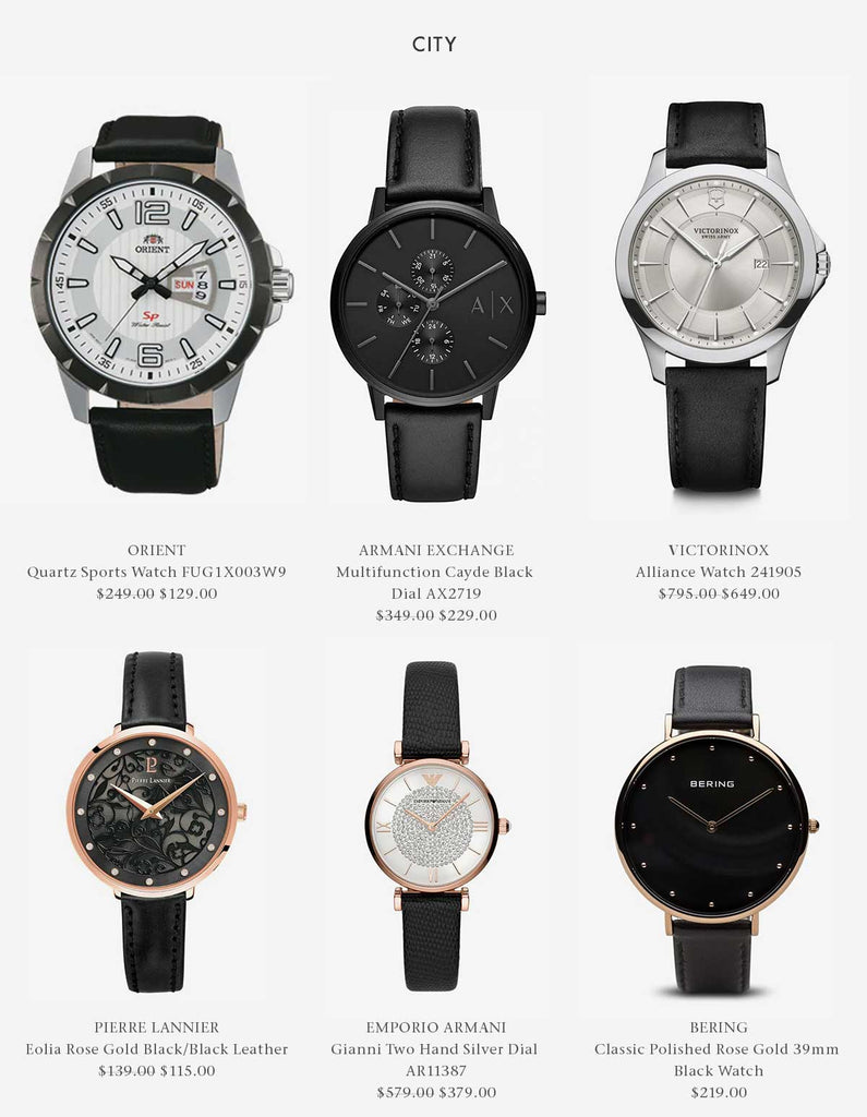 Watches perfect for an urban holiday