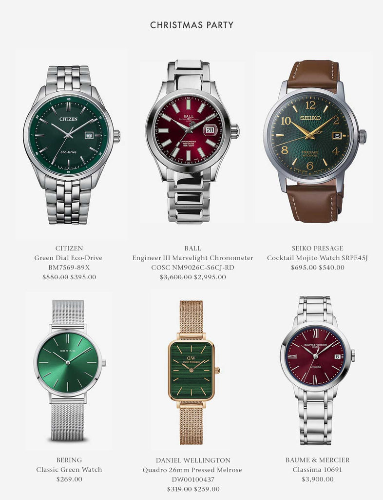 Shop watches for your christmas party