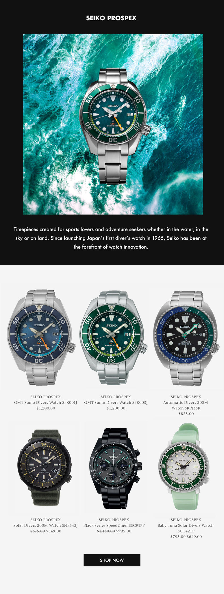 Shop New Arrivals From Seiko Prospex