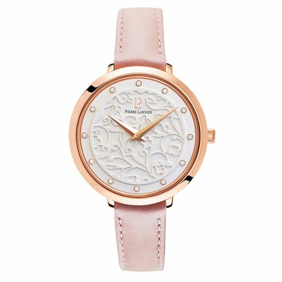 Pierre Lannier Eolia Rose Gold White/Pink Leather – Watch Direct Australia