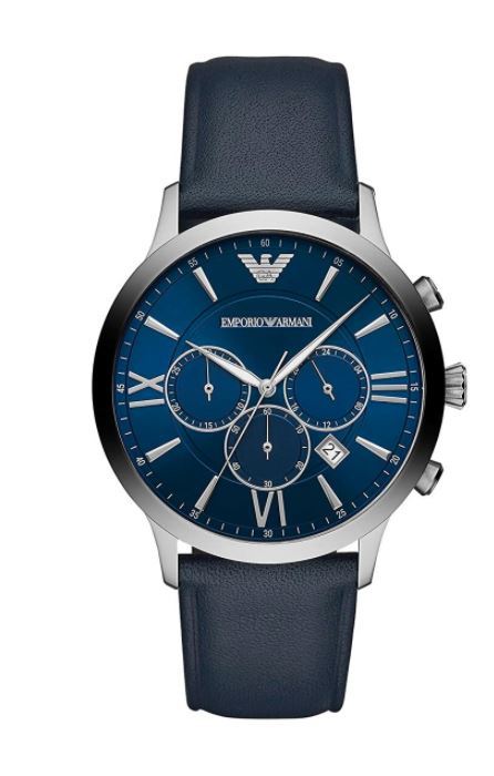 emporio armani blue strap watch