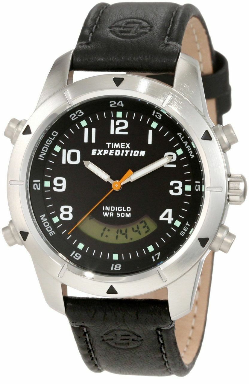 Timex T49827 Expedition Rugged Chronograph Analog-Digital Black Leathe –  Watch Direct Australia