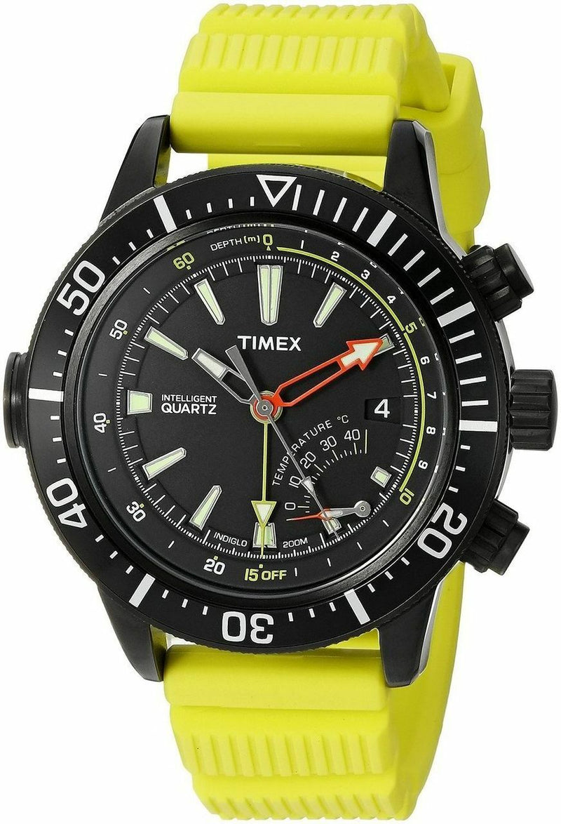 Timex T2N958 Intelligent Quartz Adventure Series Depth Gauge Yeellow R –  Watch Direct Australia