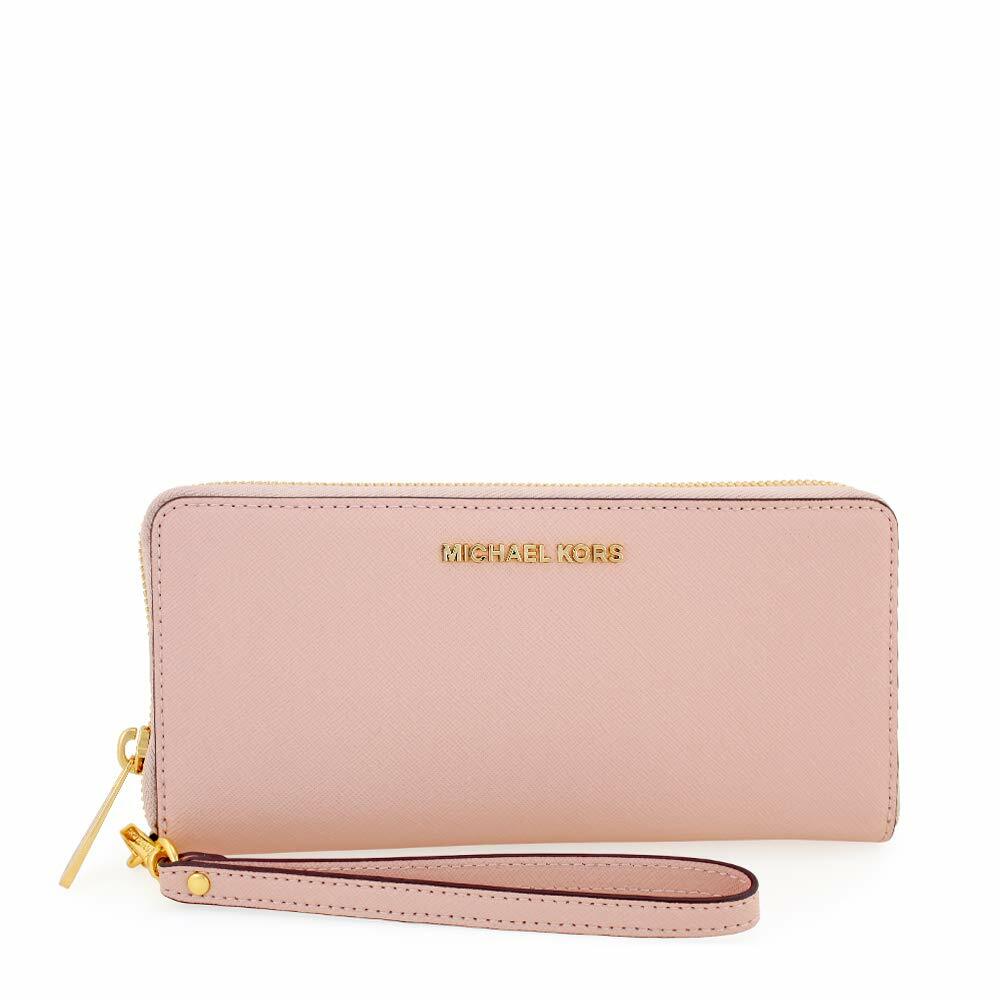 Michael Kors Jet Set Tavel Leather Continental Wallet - Soft Pink – Watch  Direct Australia