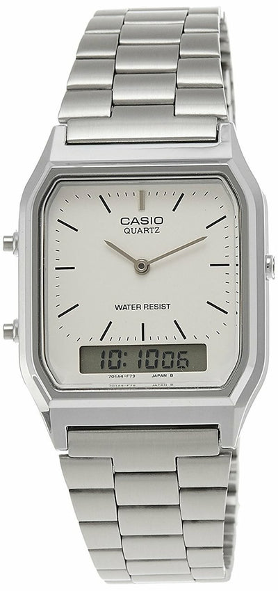 prioriteit Leerling In zicht Casio Vintage Dual Time Alarm Quartz Analog Digital AQ230A-7DS – Watch  Direct Australia
