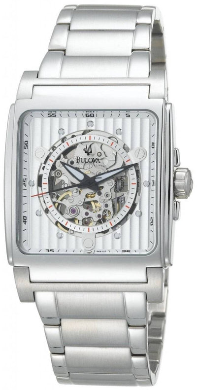 Bulova Automatic White Dial Bracelet 96A107 - Mens Watch – Watch Direct ...