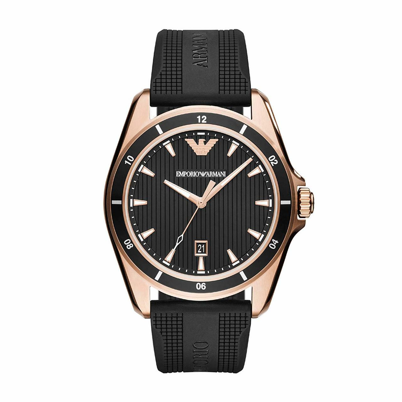 Emporio Armani Black Stainless Steel & Rubber Watch Ar11101 – Watch Direct  Australia