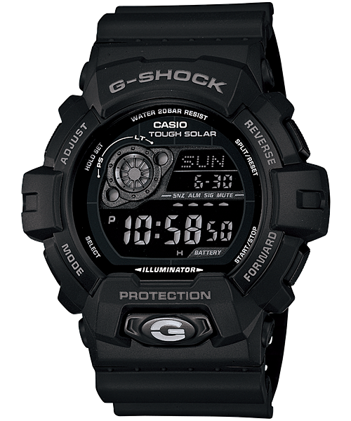 Casio Mens Gr8900A-1 G-Shock Tough Solar Digital Black Resin Sport Wat ...